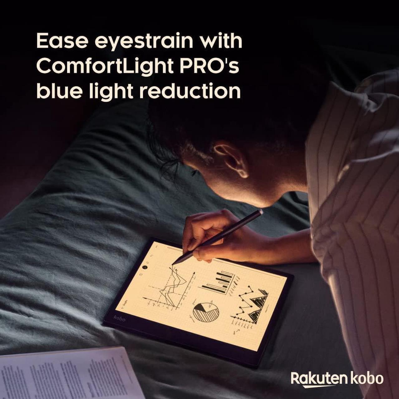 Alt view image 8 of 11 - Kobo Elipsa 2E | eReader | 10.3" Glare-Free Touchscreen with ComfortLight PRO | Includes Kobo Stylus 2 | Adjustable Brightness | Wi-Fi | Carta E Ink Technology | 32GB of Storage
