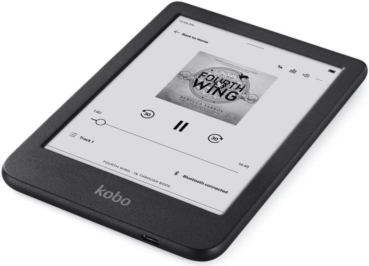 Alt view image 4 of 4 - Kobo Clara BW | eReader | 6" Glare-Free Touchscreen with ComfortLight PRO | Dark Mode Option | Audiobooks | Waterproof | 16GB of Storage | Black