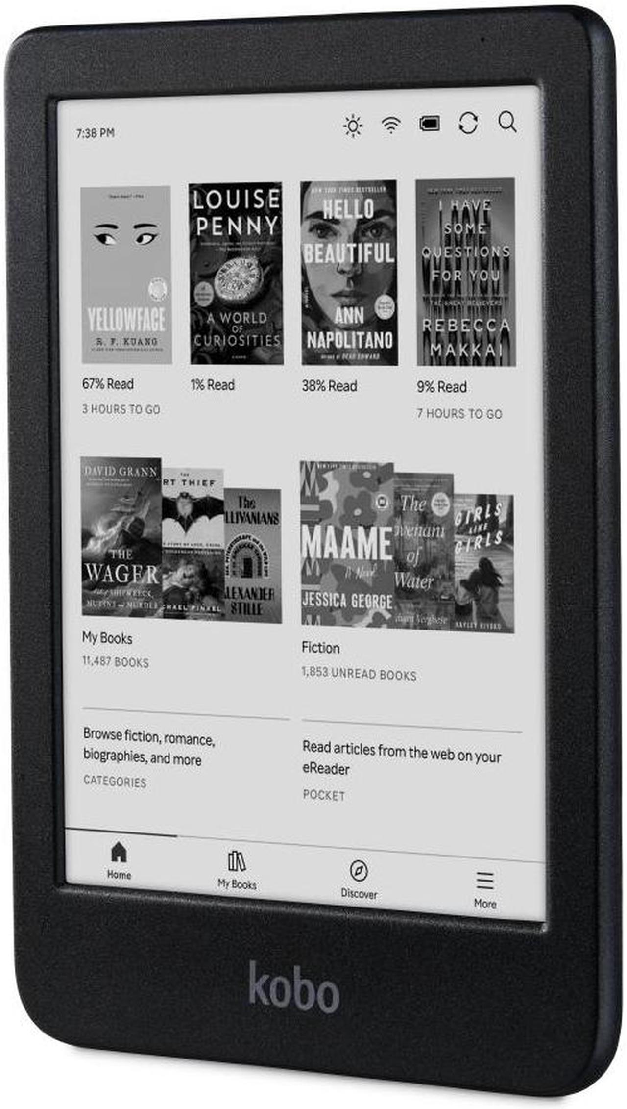 Alt view image 2 of 4 - Kobo Clara BW | eReader | 6" Glare-Free Touchscreen with ComfortLight PRO | Dark Mode Option | Audiobooks | Waterproof | 16GB of Storage | Black