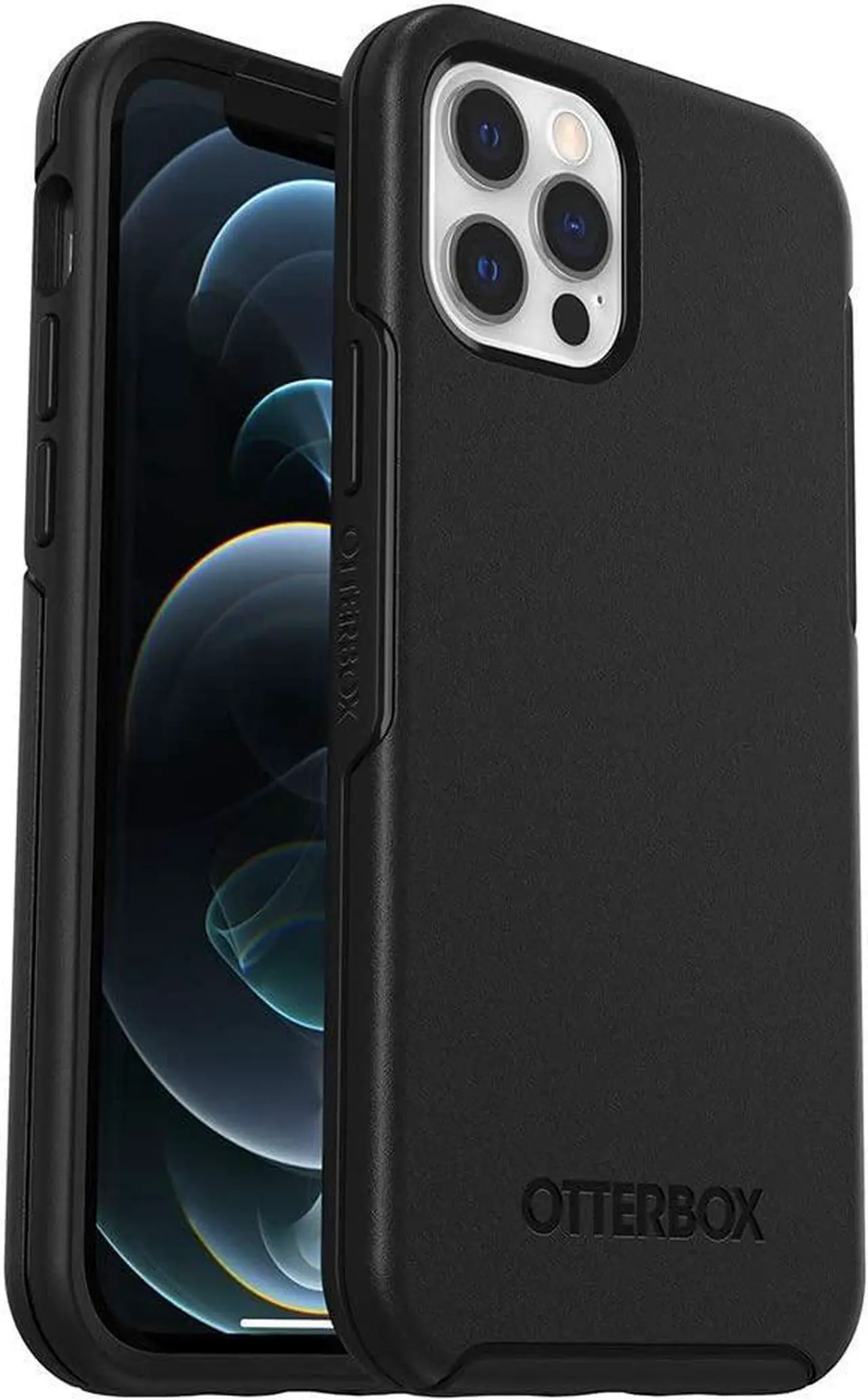 Alt view image 2 of 4 - OtterBox Symmetry Series Hybrid Case for Apple iPhone 12 / iPhone 12 Pro - Black