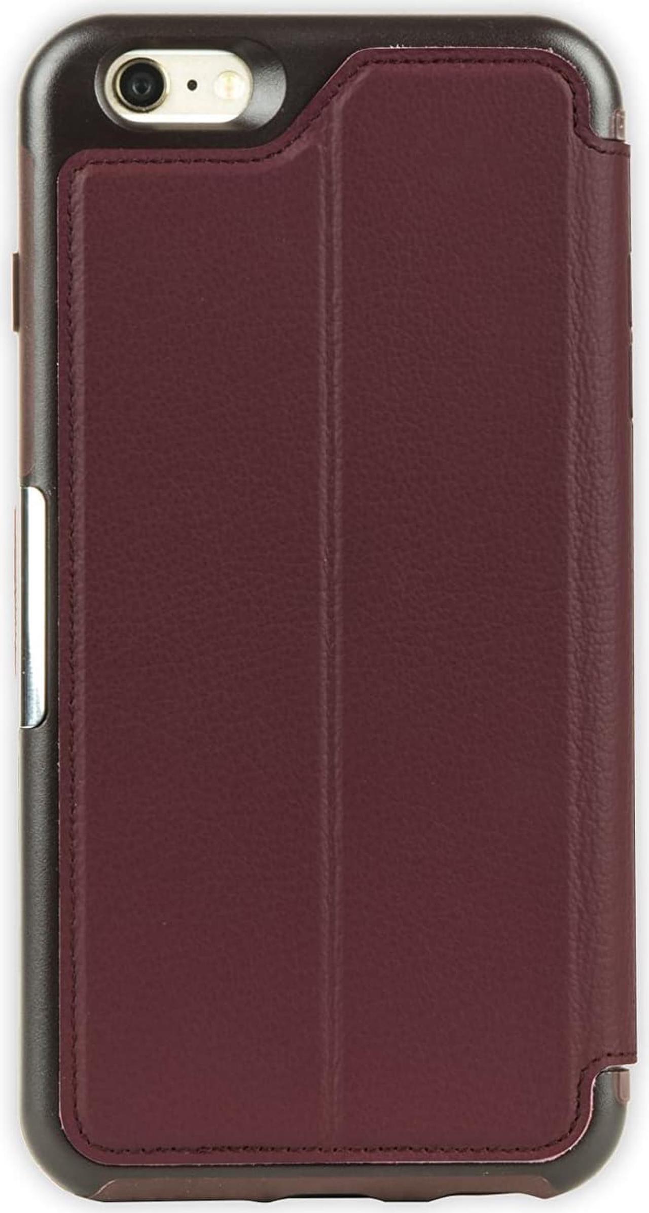 Alt view image 3 of 5 - OTTERBOX STRADA SERIES iPhone 6 PLUS/6S PLUS Case - Retail Packaging - CHIC REVIVAL (WARM BLACK/MAROON)