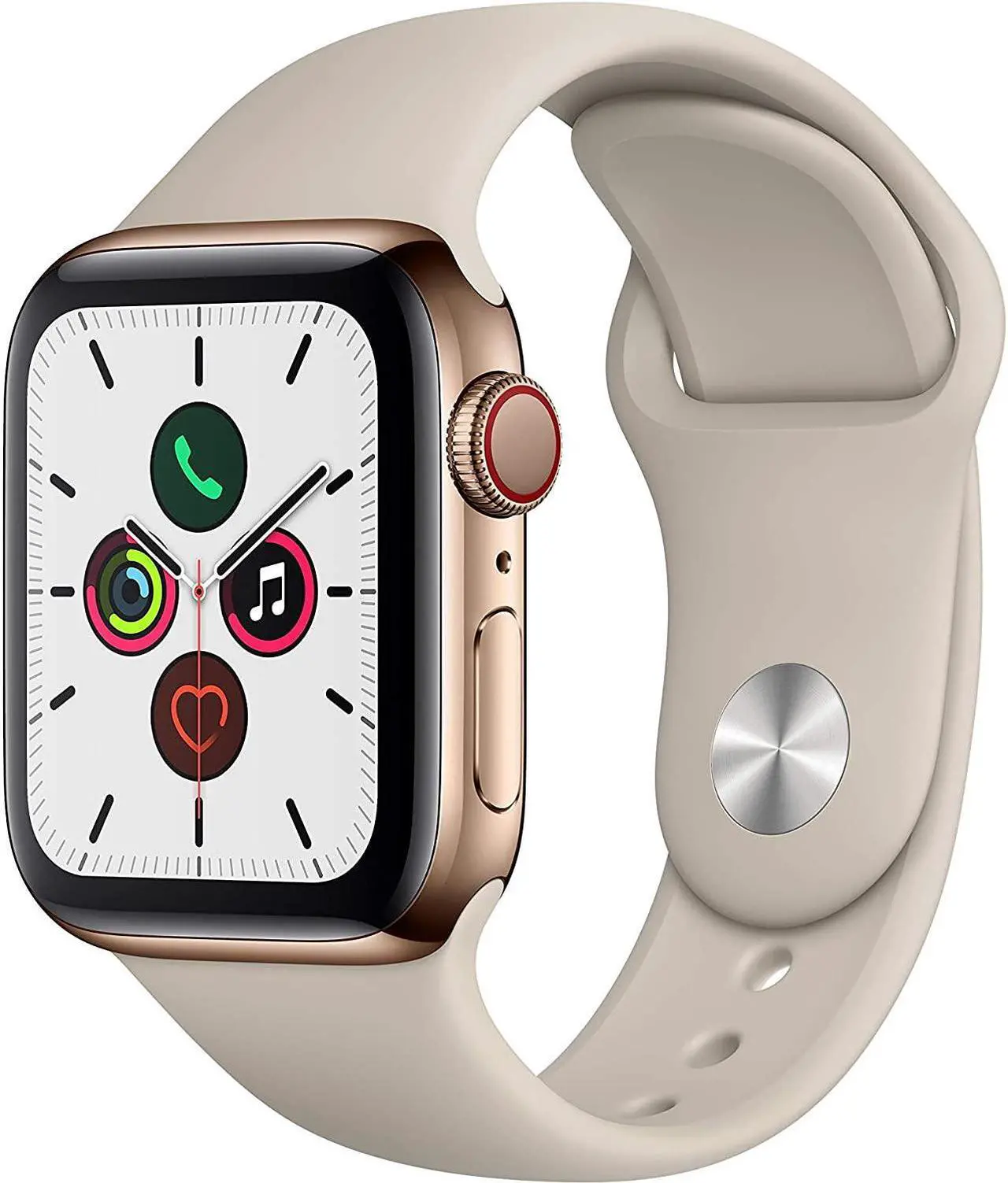Main image of Apple Watch Series 5 GPS+LTE w/ 40MM Gold Stainless Steel Case Stone Sport Band