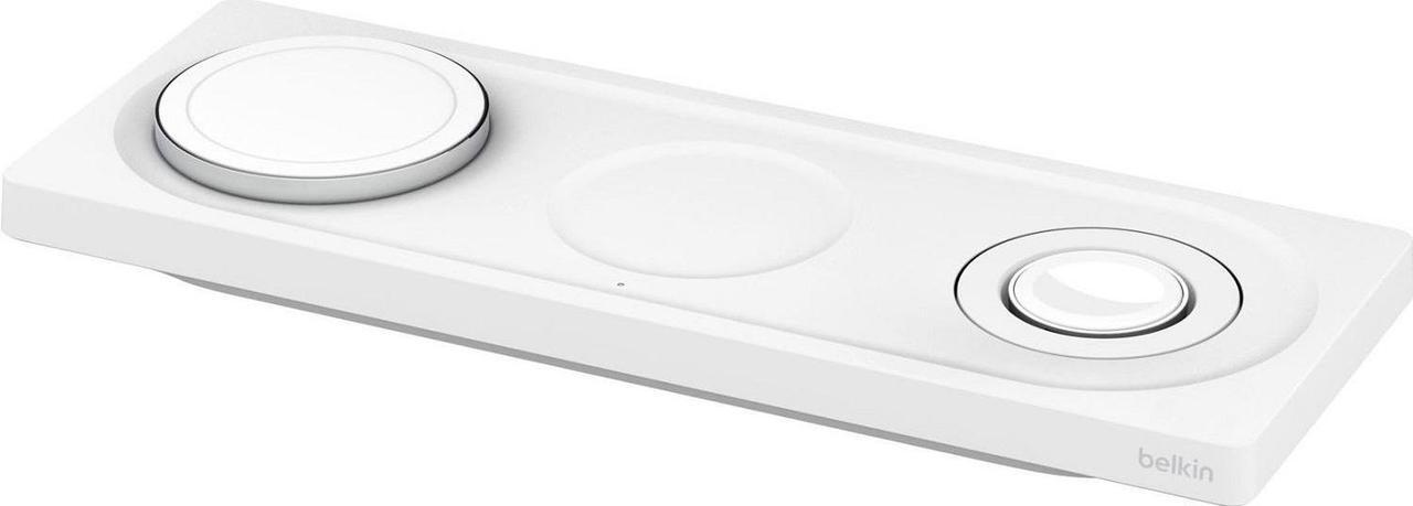 Alt view image 7 of 14 - BELKIN WIZ016TTWH BOOST CHARGE PRO White 3-in-1 Wireless Charging Pad with MagSafe