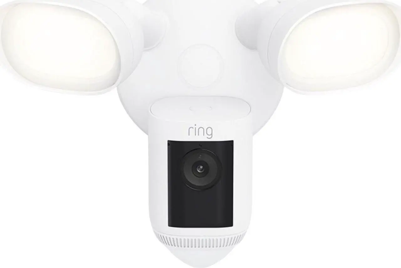 Alt view image 2 of 5 - Ring B08FCWRXQR Floodlight Camera Wired Pro - 1920 x 1080 - 2 MP - 2000 Lumen - LED - Wi-Fi - 2.4 GHz - 5 GHz - Color Night Vision - Motion Detection - 100 to 240 Volts AC - White