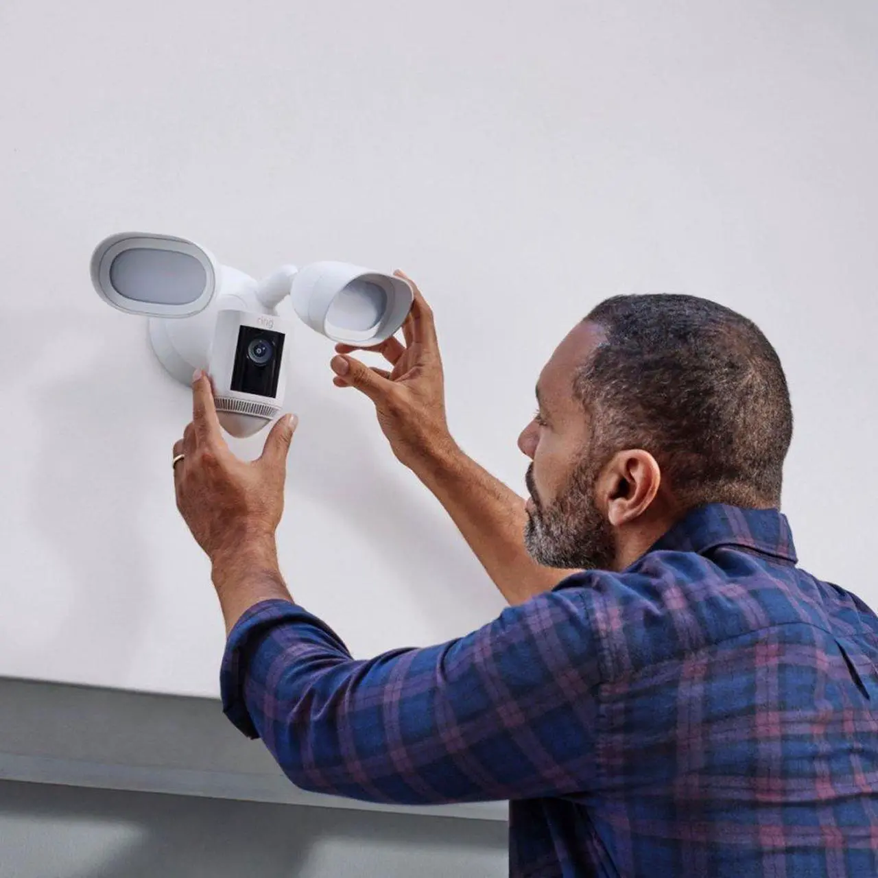 Alt view image 5 of 5 - Ring B08FCWRXQR Floodlight Camera Wired Pro - 1920 x 1080 - 2 MP - 2000 Lumen - LED - Wi-Fi - 2.4 GHz - 5 GHz - Color Night Vision - Motion Detection - 100 to 240 Volts AC - White