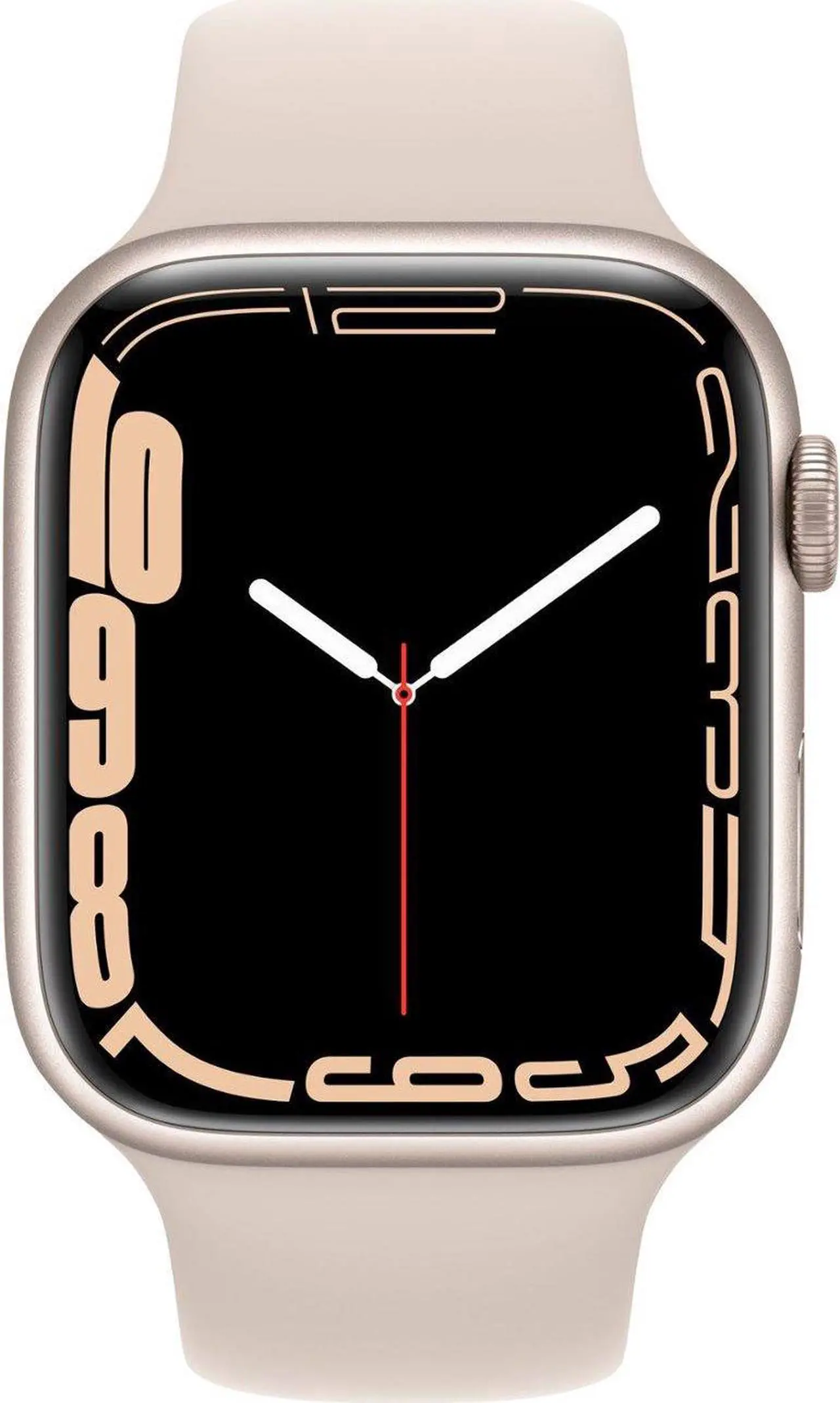 Alt view image 10 of 11 - Apple Watch Series 7 GPS + Cellular 45mm Starlight Aluminum Case with Starlight Sport Band - Regular