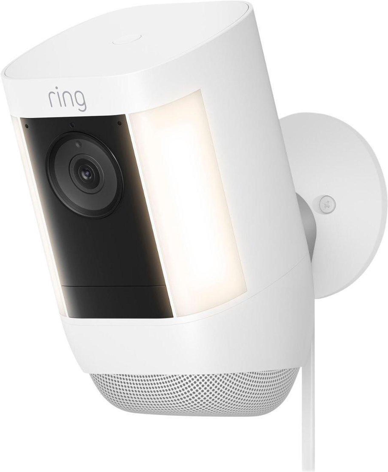 Alt view image 2 of 3 - Ring Spotlight Cam Pro Outdoor 1080p Plug-In Surveillance Camera - White