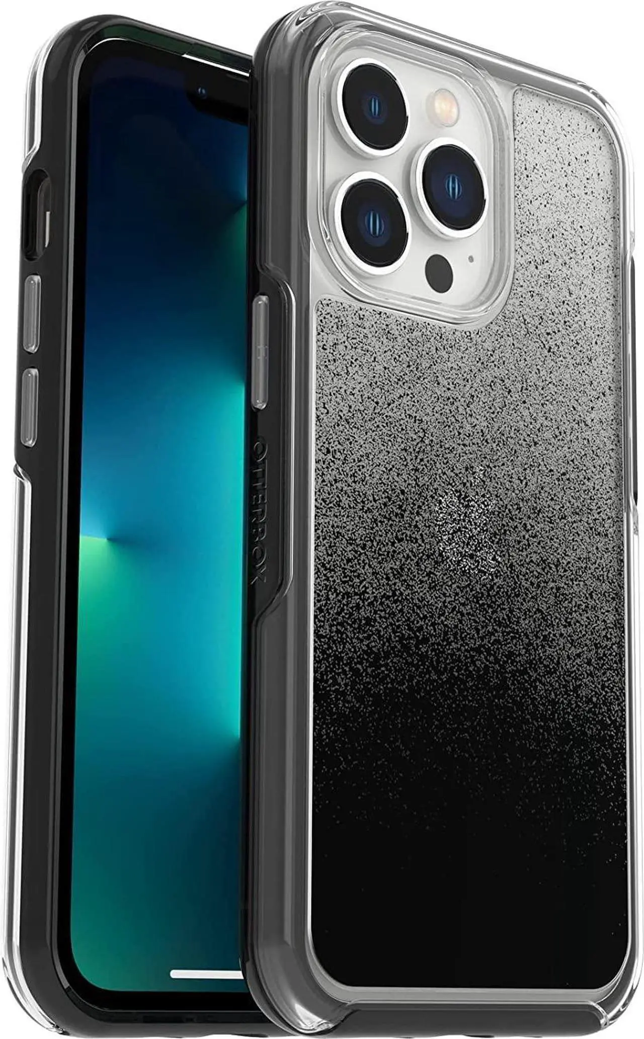 Main image of OtterBox SYMMETRY SERIES Case for iPhone 13 Pro - Ombre Spray (Clear/Black)