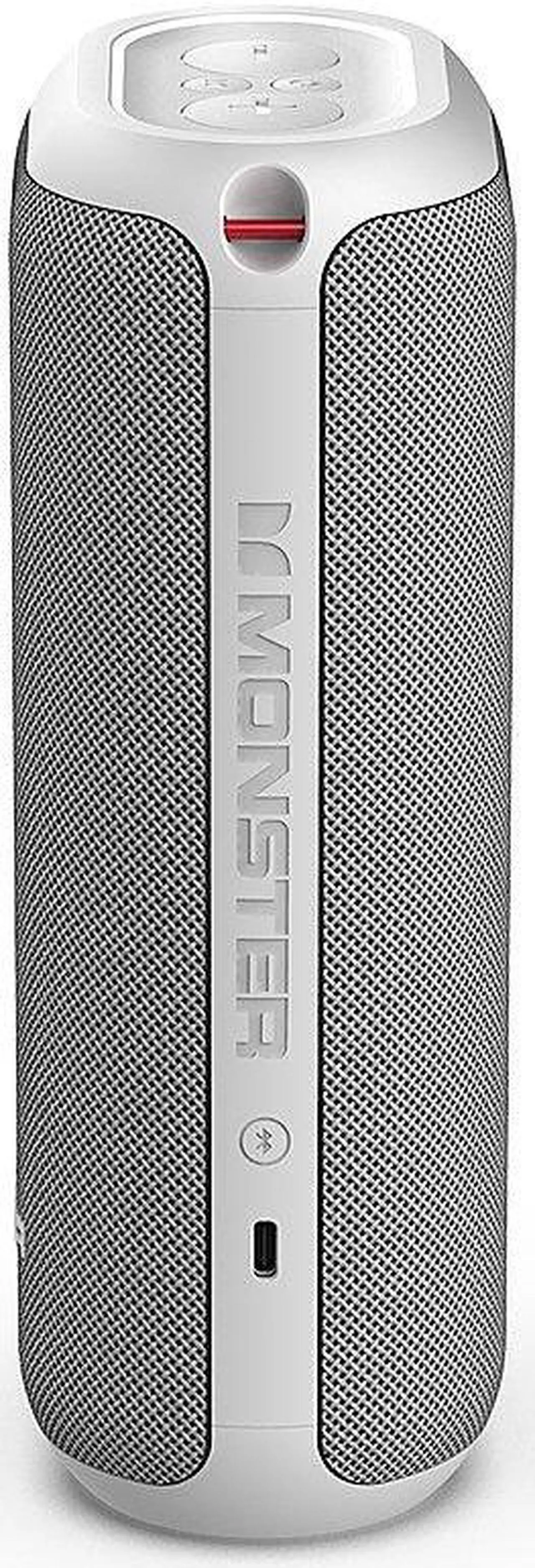 Alt view image 4 of 4 - Monster DNA MAX Portable Bluetooth Speaker with Qi Wireless Charging - White