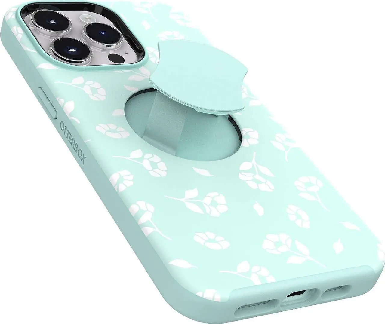 Alt view image 3 of 4 - OtterBox OtterGrip SYMMETRY SERIES Case for iPhone 14 Pro - Poppies By The Sea