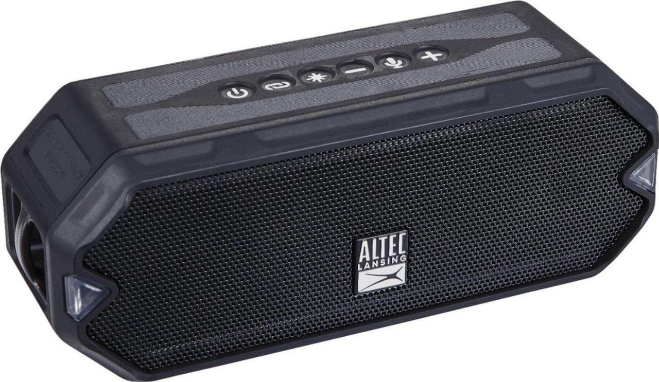 Alt view image 11 of 12 - altec lansing hydramini wireless bluetooth speaker, ip67 waterproof usb c rechargeable battery with 6 hours playtime, compact, shockproof, snowproof, everything proof (black)