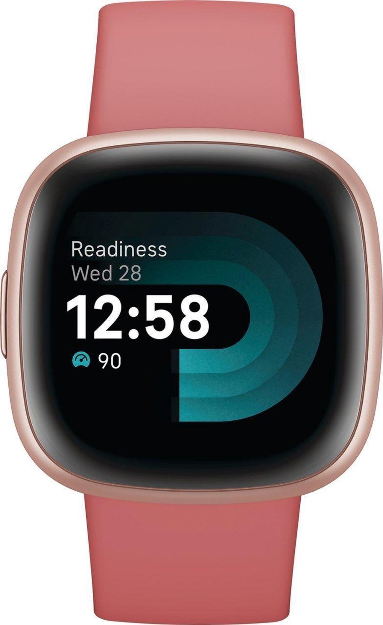 Alt view image 3 of 7 - Fitbit Versa 4 Fitness Smartwatch, Pink Sand / Copper Rose Aluminum | FB523RGRW-US