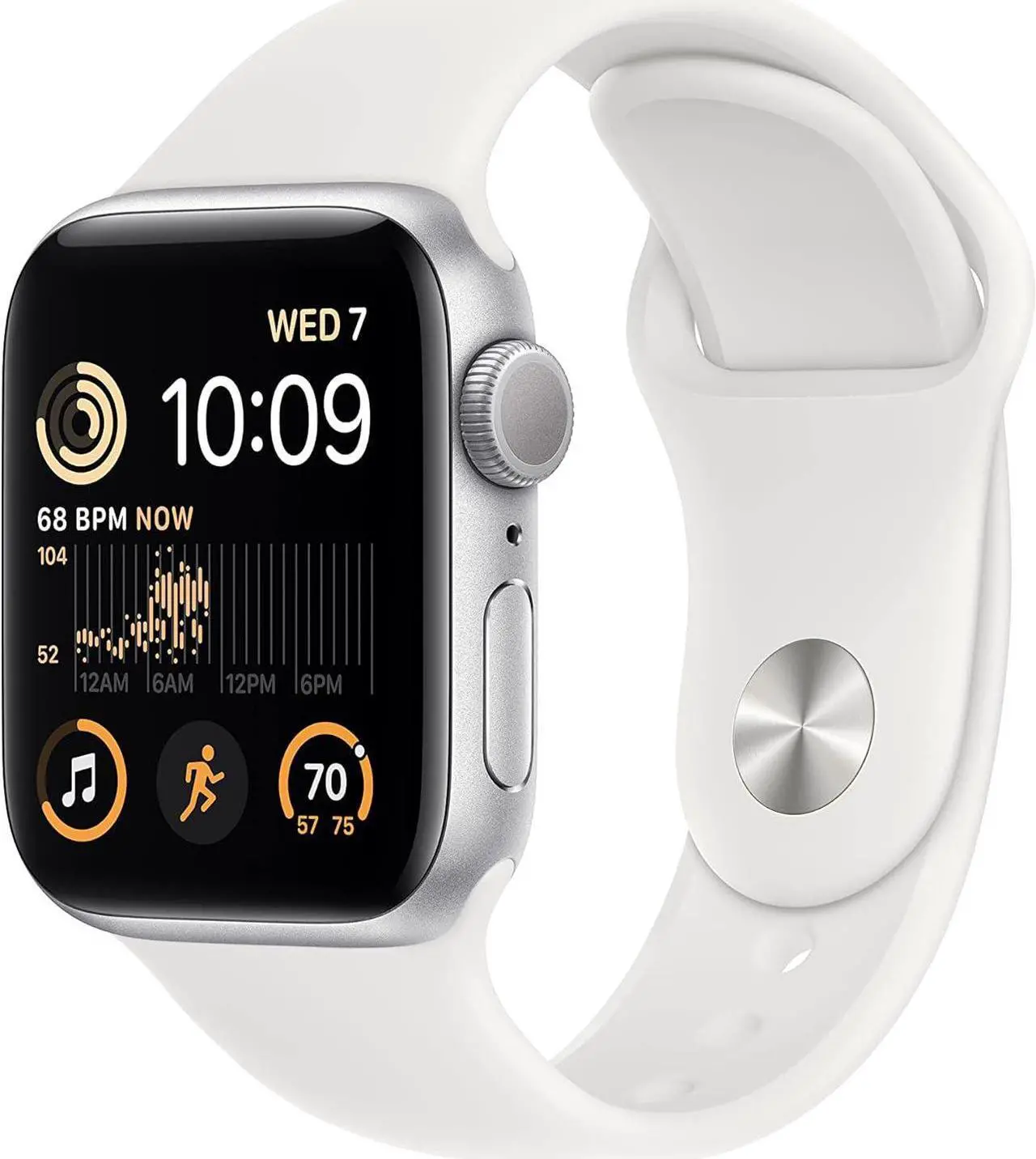 Main image of Apple Watch Series SE 2nd Gen (GPS) 40MM Silver Aluminum Case White Sport Band