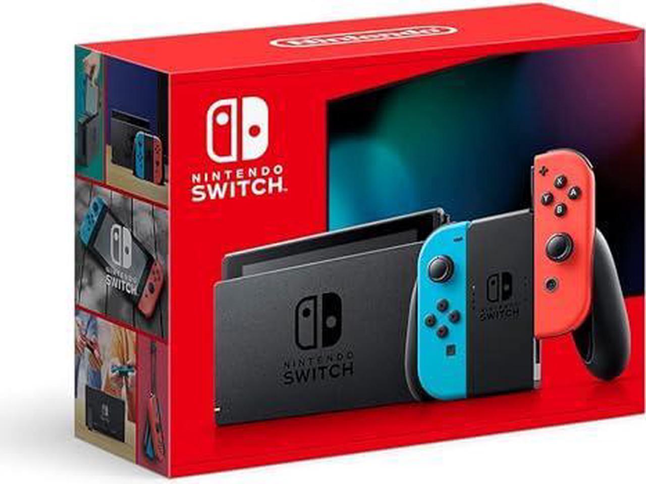 Alt view image 8 of 9 - Nintendo Switch 32GB Console with Neon Blue and Neon Red JoyCon (HADSKABAH)