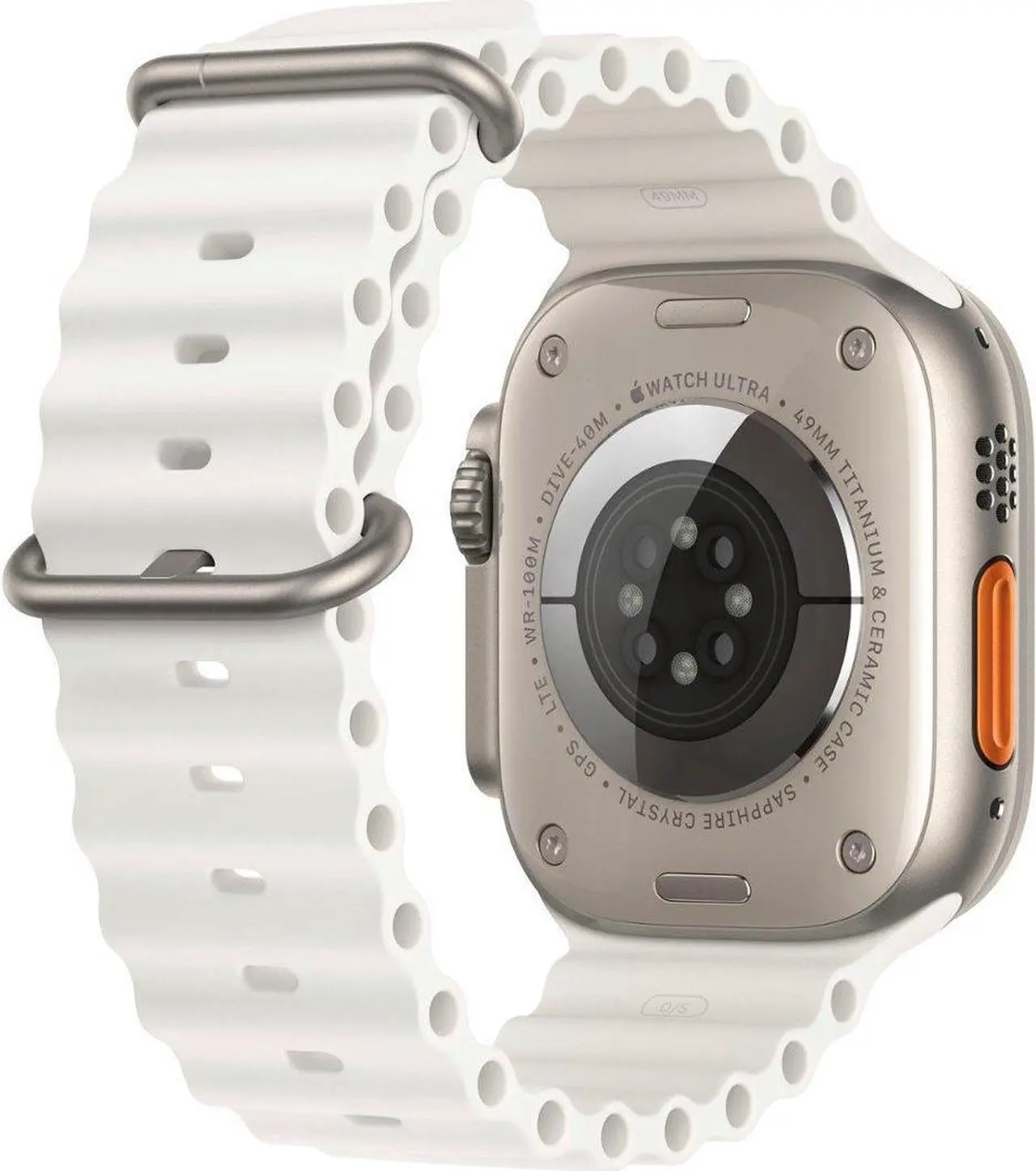 Alt view image 3 of 3 - Apple Watch Ultra 2 (GPS + Cellular) 49mm - Titanium Case & White Ocean Band