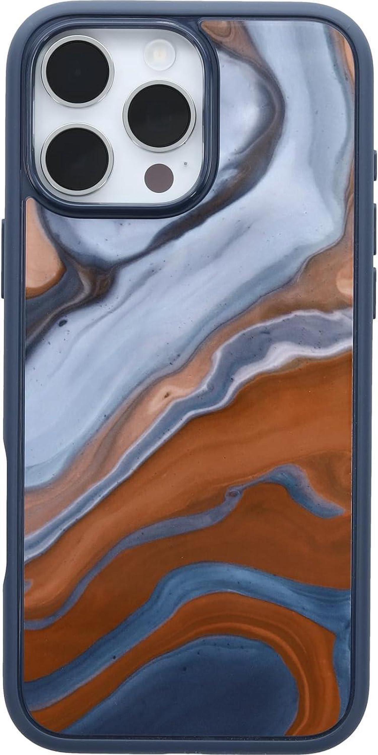 Alt view image 3 of 3 - OtterBox SYMMETRY SERIES Case for iPhone 16 Pro Max - High Desert Marble (Blue)