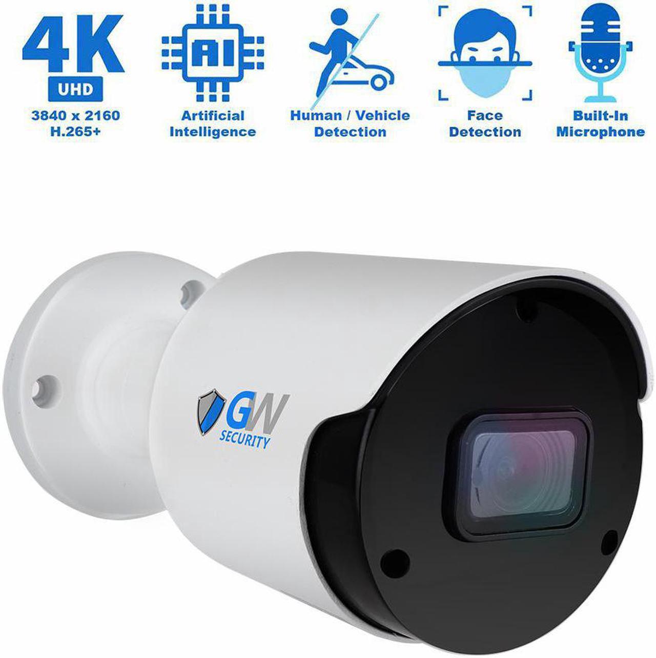 Alt view image 2 of 7 - GW Security UltraHD 4K 16 Channel H.265+ NVR 8MP Security Camera System, 12 x 4K 8MP Outdoor/Indoor Microphone Bullet PoE IP Cameras, Smart AI Face Recognition Human/Vehicle Detection, 4TB HDD