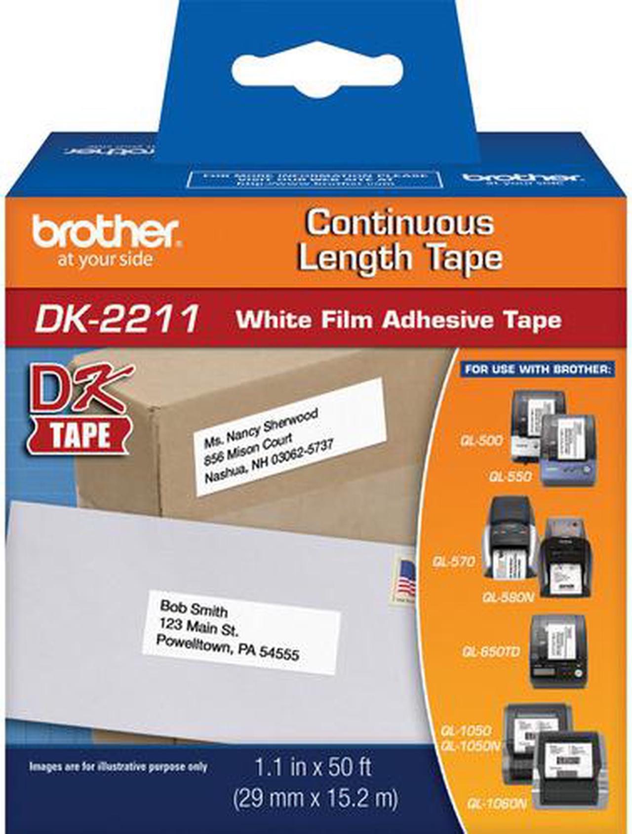 BROTHER DK2211 - CONTINUOUS LENGTH FILM WHITE TAPE 1-1/5"(29MM)