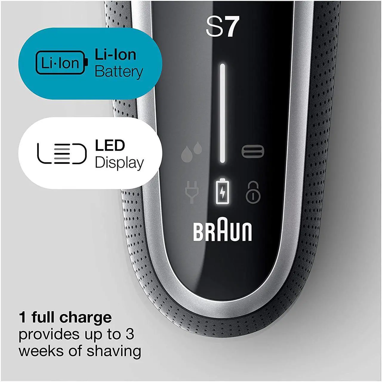 Alt view image 3 of 4 - Braun Electric Razor for Men, Series 7 7027cs 360 Flex Head Electric Shaver with Beard Trimmer, Rechargeable, Wet & Dry with Charging Stand and Travel Case