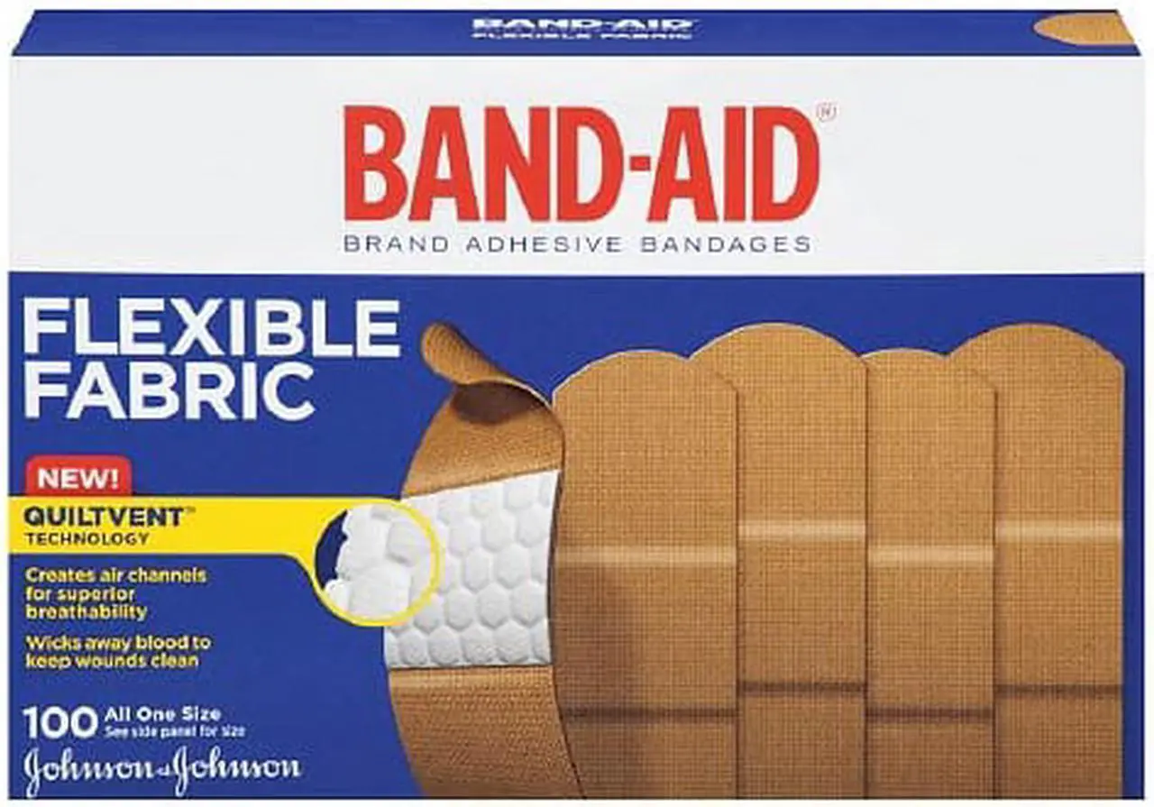 Alt view image 3 of 20 - BAND-AID Flexible Fabric Adhesive Bandages 1" x 3" 100/Box 4444