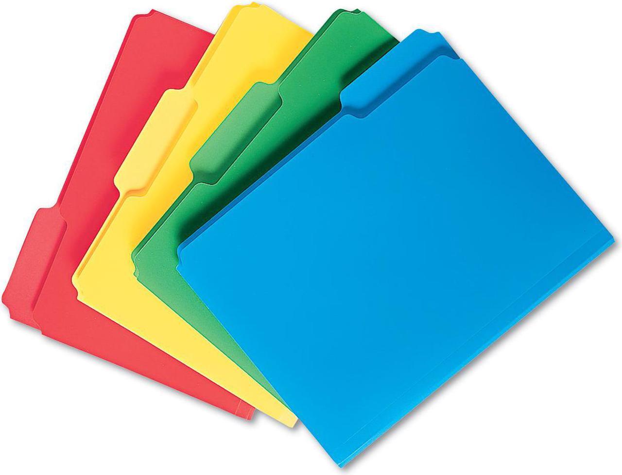 Main image of Smead 1/3 Tab Waterproof Poly File Folders, Assorted Colors (Letter, 24 ct.)