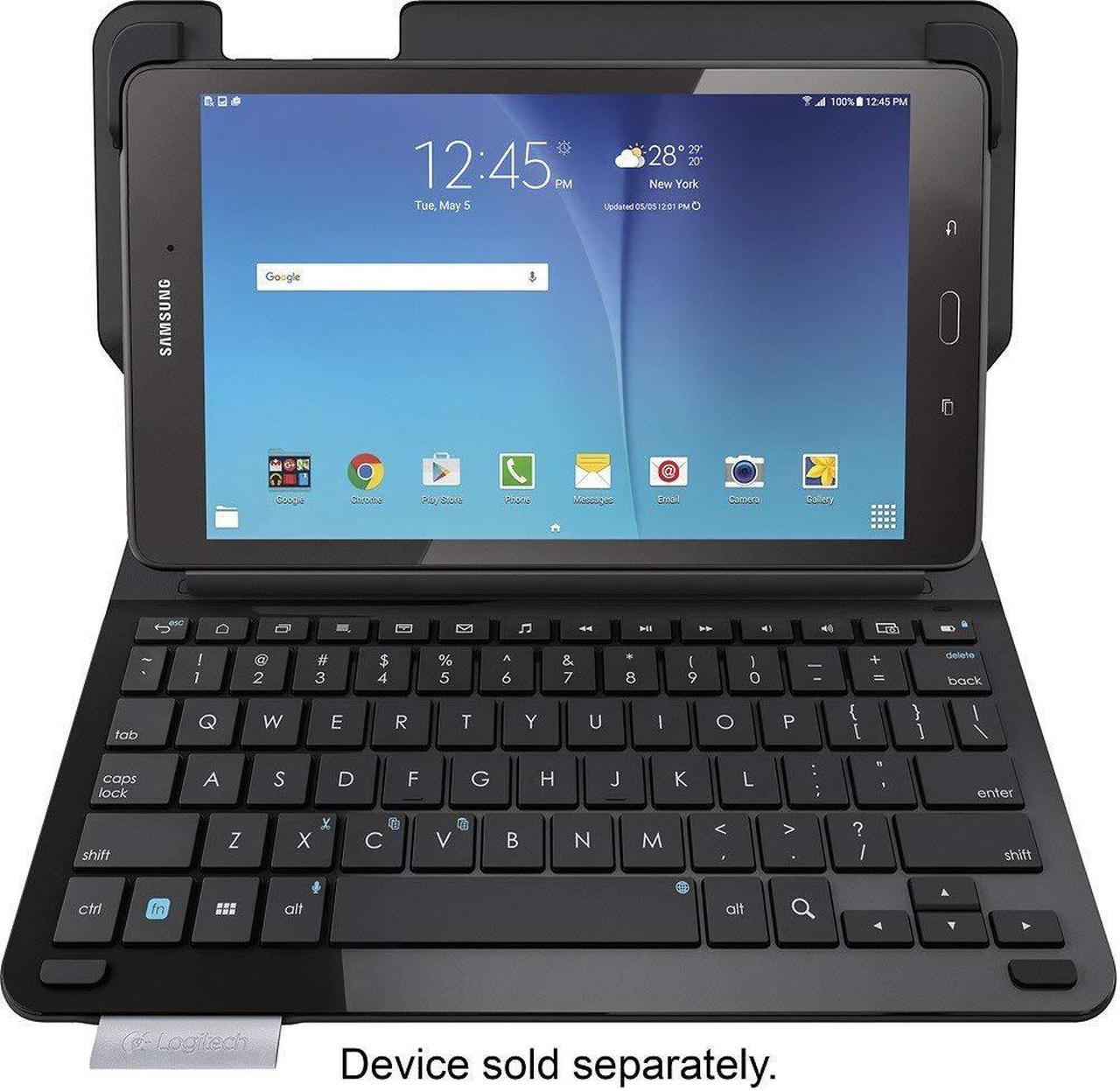 Logitech - Type S Keyboard Folio Case for Samsung Galaxy Tab E 9.6 - Model: 920-008161