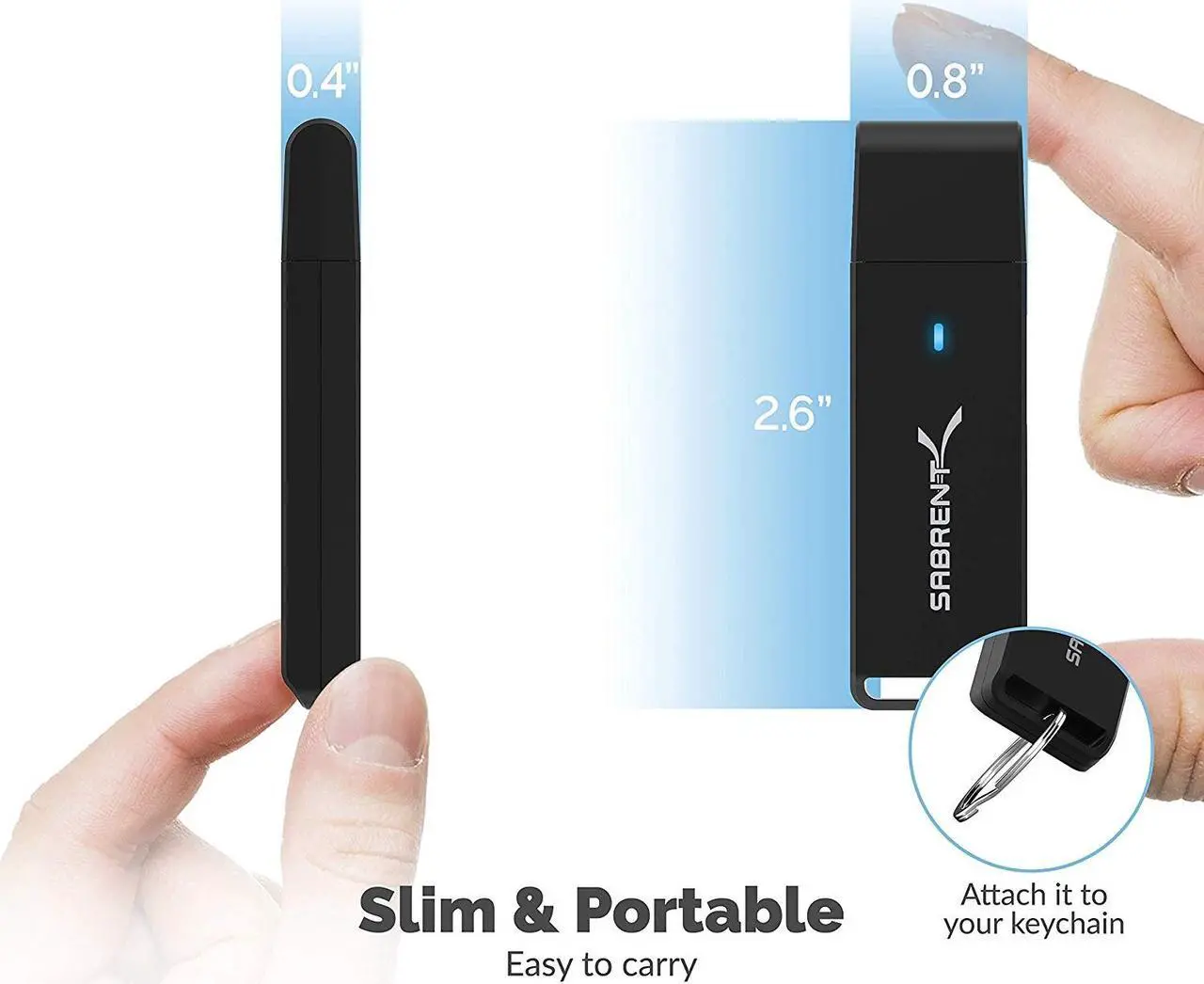Alt view image 7 of 7 - SABRENT USB 3.0 Micro SD and SD Card Reader (CR-T2MS)