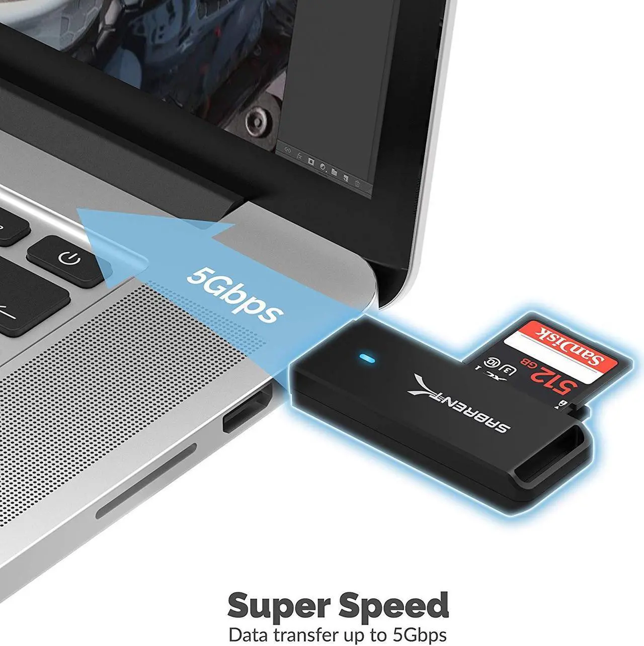 Alt view image 6 of 7 - SABRENT USB 3.0 Micro SD and SD Card Reader (CR-T2MS)