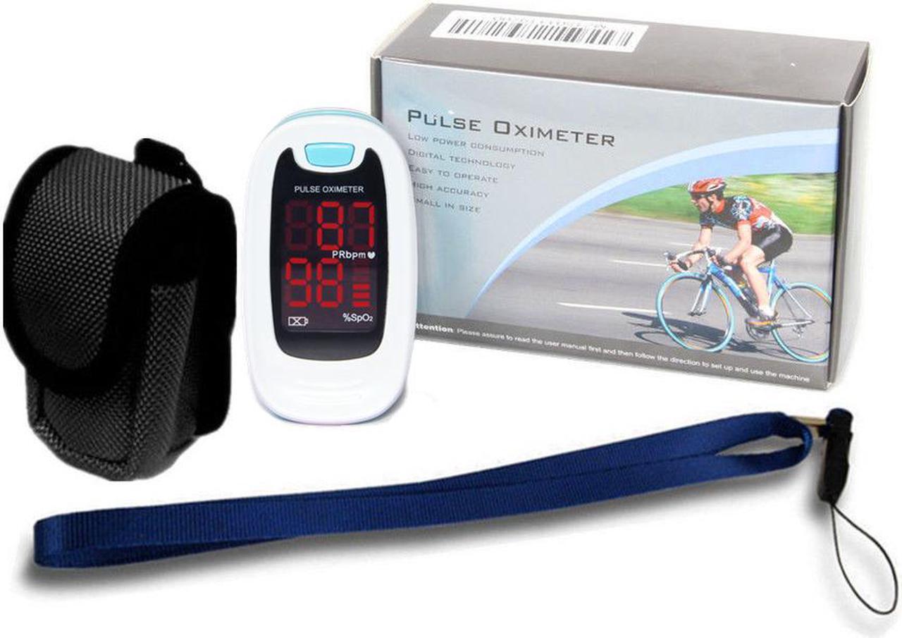 Alt view image 4 of 5 - Finger Pulse Oximeter Blood Oxygen Meter SpO2 PR Heart Rate Patient Monitor Free Lanyard