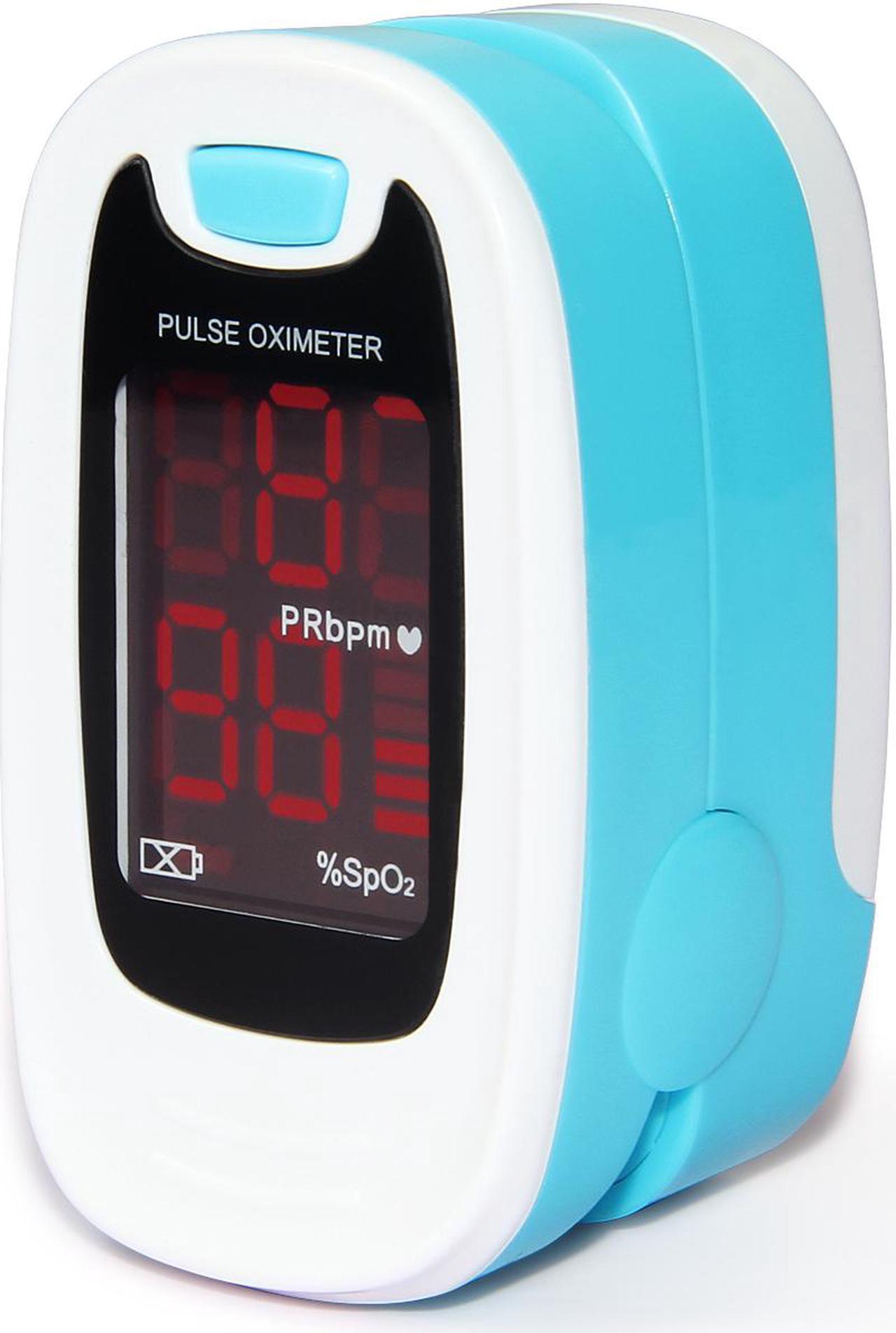 Alt view image 2 of 5 - Finger Pulse Oximeter Blood Oxygen Meter SpO2 PR Heart Rate Patient Monitor Free Lanyard