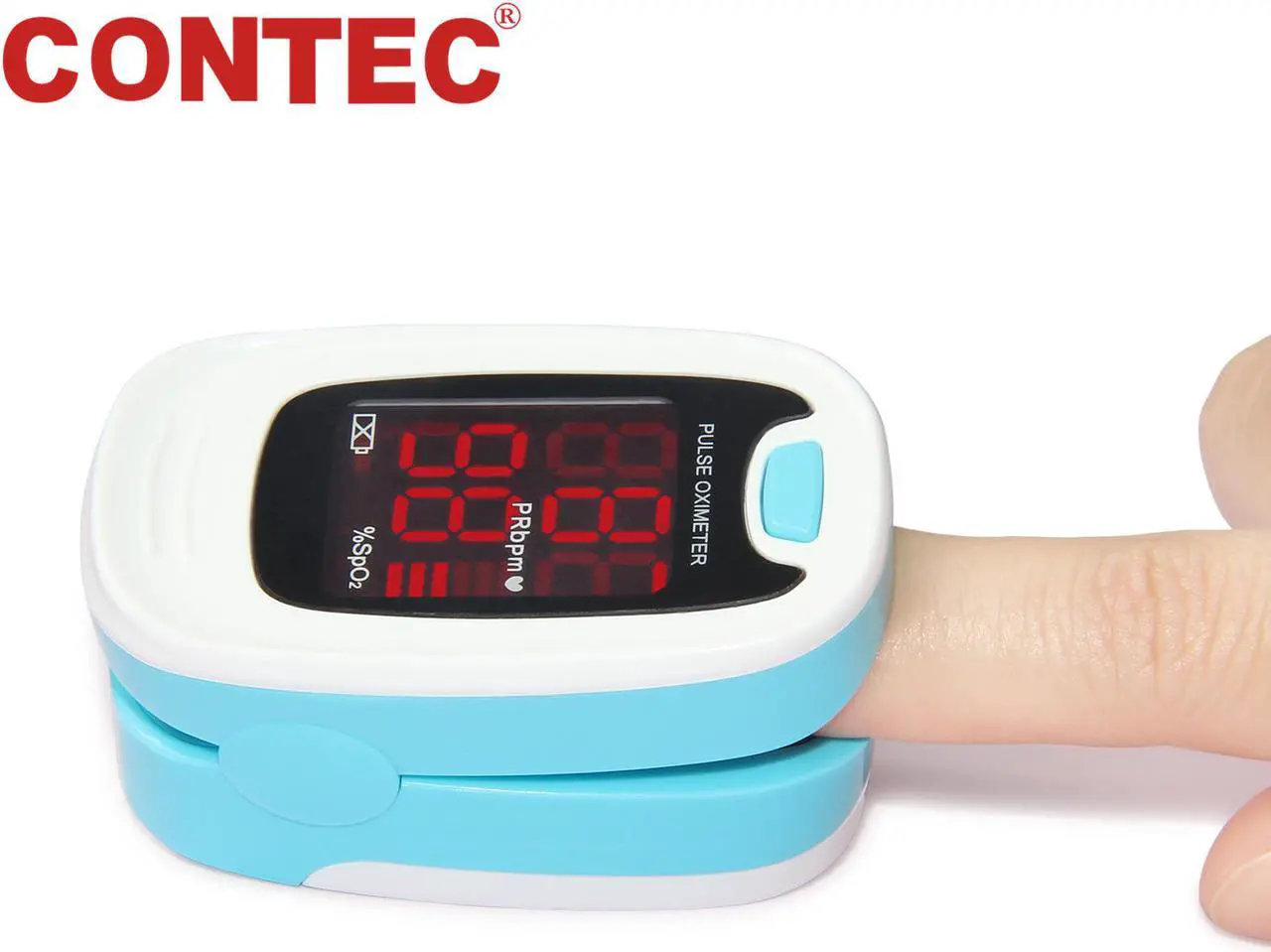 Main image of CONTEC Finger Pulse Oximeter LED Blood Oxygen Saturation Monitor Heart Rate Monitor