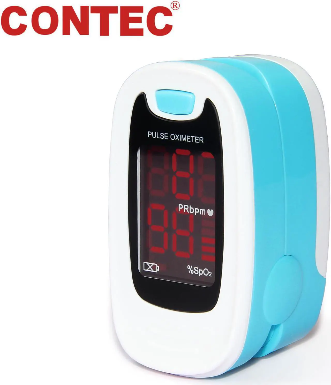 Alt view image 6 of 7 - CONTEC Finger Pulse Oximeter LED Blood Oxygen Saturation Monitor Heart Rate Monitor
