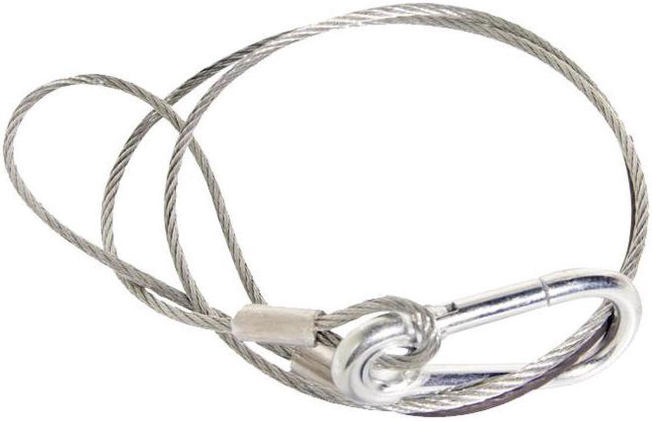 Alt view image 2 of 15 - Steel Light Fixture Safety Cable With Latch 30 In