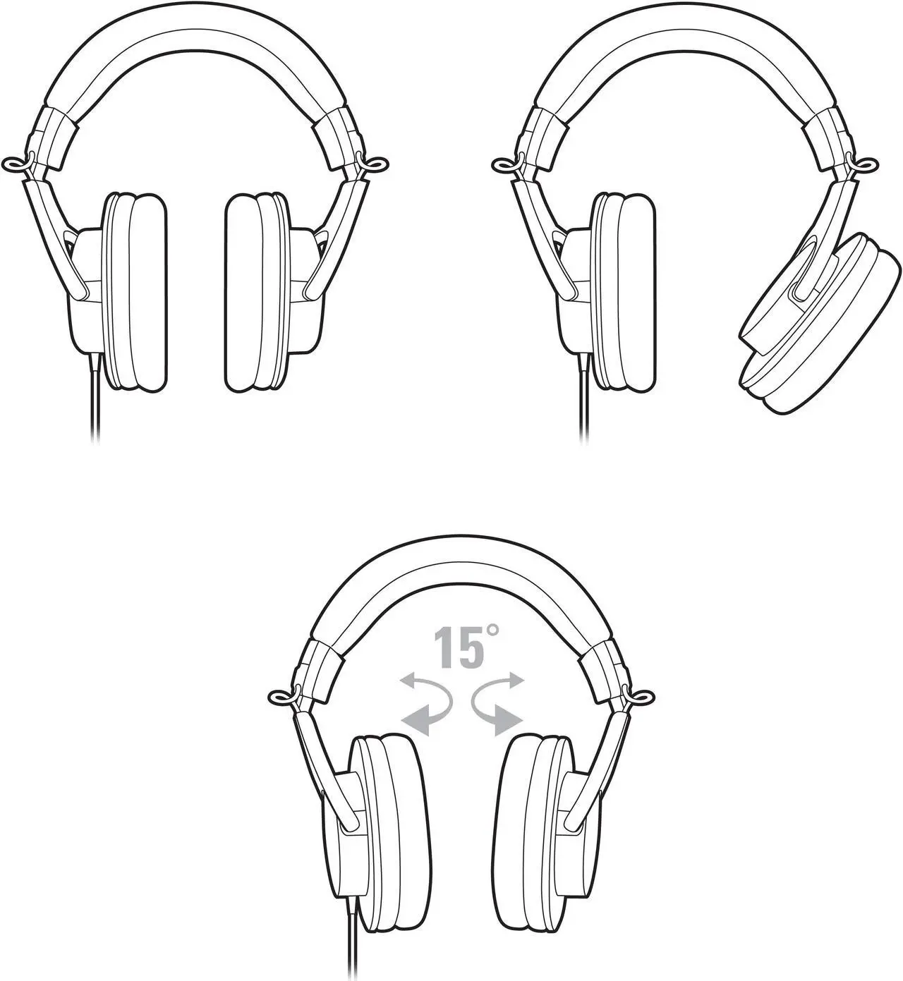 Alt view image 4 of 20 - Audio Technica ATH-M20X Closed-Back Headphones