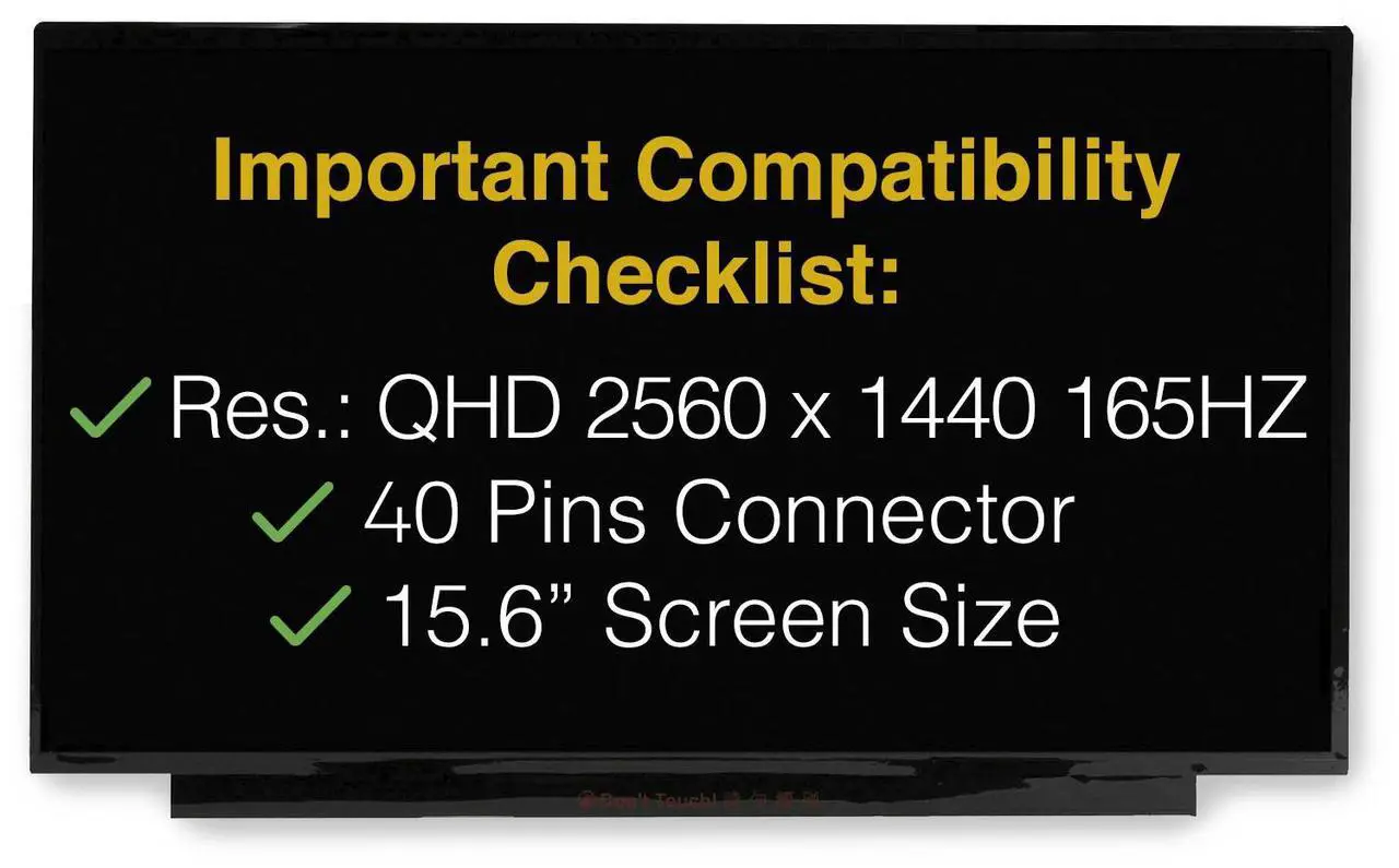 Alt view image 3 of 6 - LCDBros Replacement Screen For Dell ALIENWARE M15 R7 QHD 2560x1440 Matte LCD LED Display With Tools & Tape