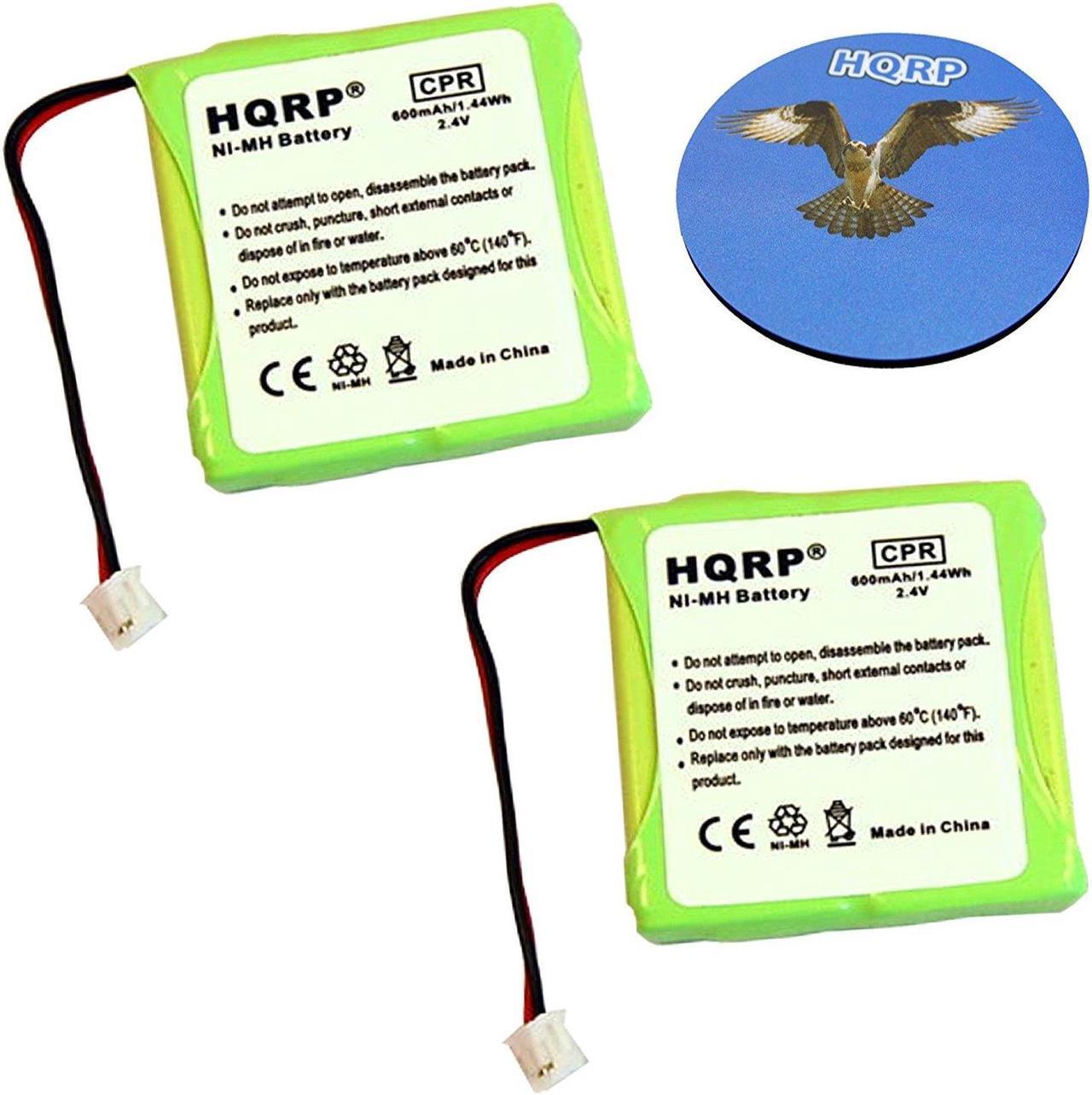 Main image of HQRP 2-Pack Phone Battery for FRITZ!FON DECT MT-D / MT-D VOIP DECT / MT-D AVM20002434 / VOIP DECT / 36F6 Cordless Telephone + HQRP Coaster