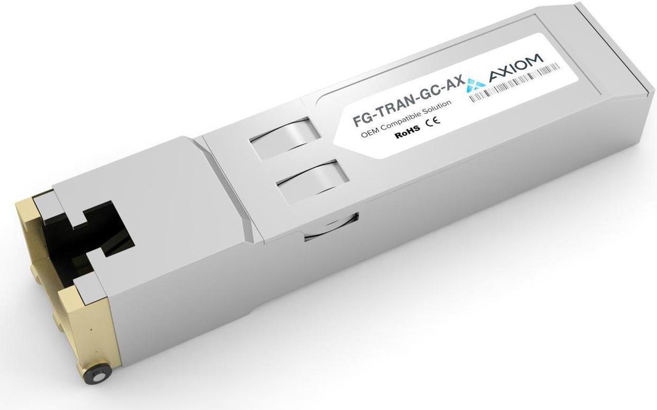 Axiom SFP Transceiver Modules are certified 100% compliant in all OEM applications. They are pre-configured with an application specific code to meet the requirement set forth by the router and switch OEMs. Axiom compatible transceivers per