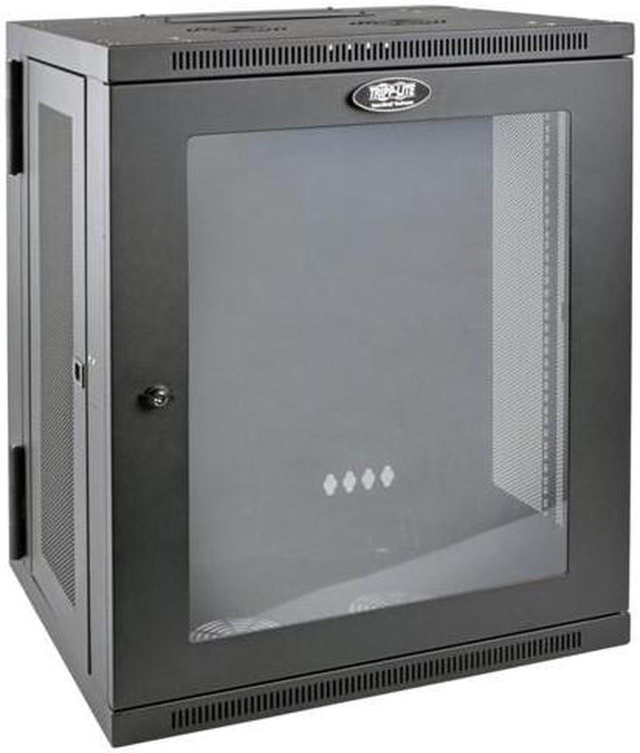Alt view image 10 of 11 - Tripp Lite SRW15USG SmartRack 15U Low-Profile Switch-Depth WallMount Rack Enclosure Cabinet