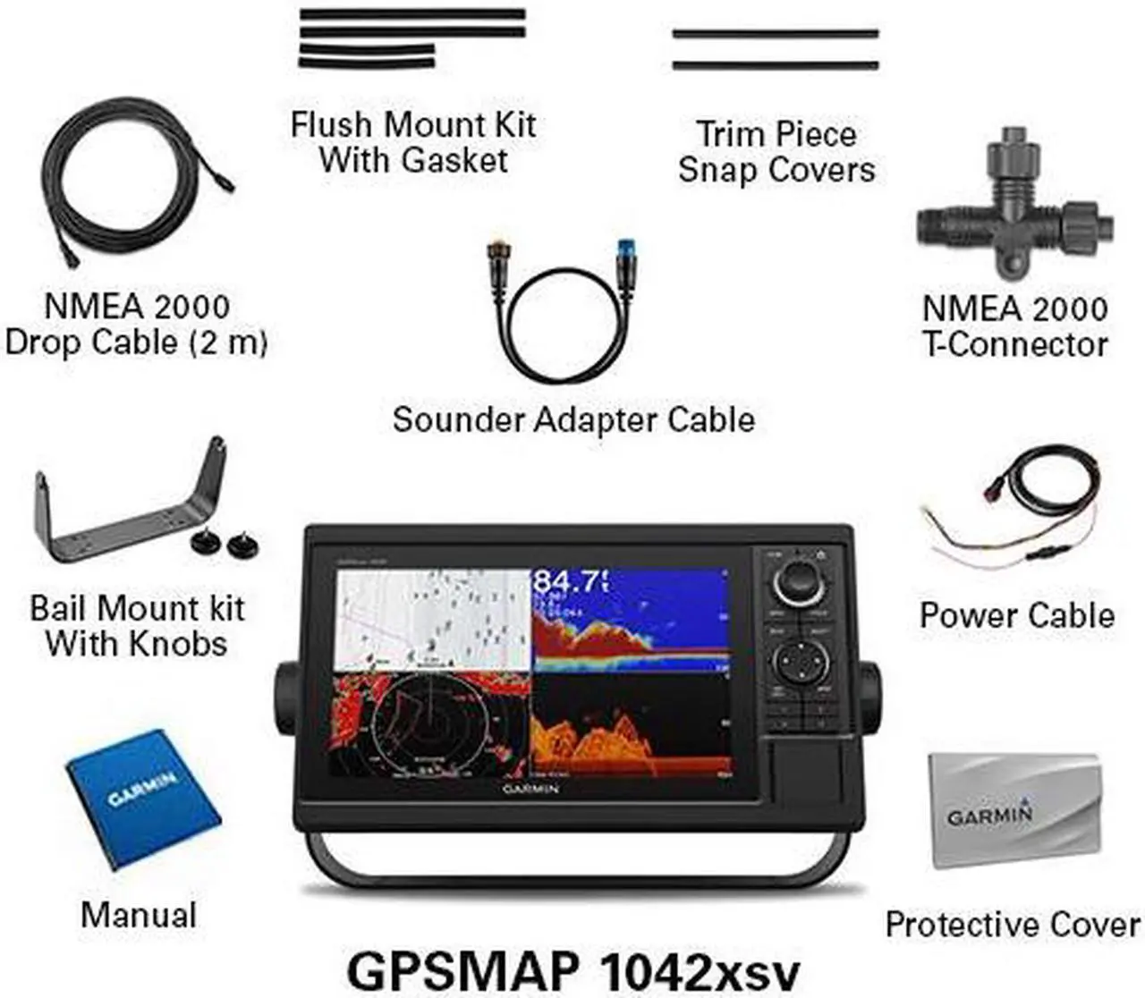 Alt view image 11 of 11 - Garmin GPSMAP 1042xsv 10-inch Touchscreen Chartplotter and Sonar