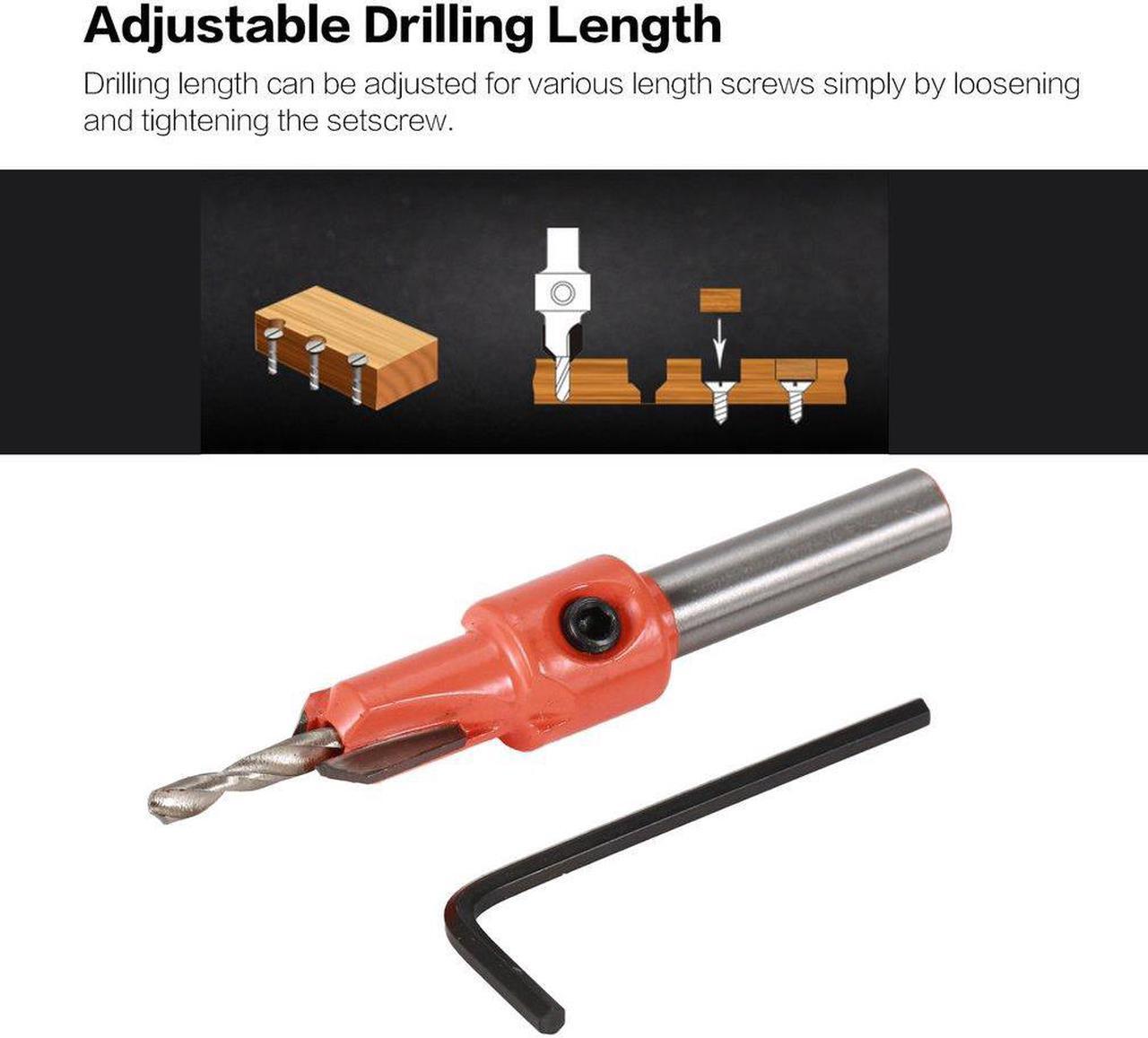 Alt view image 4 of 7 - Alloy Drill Bit 3.2mm*10mm Pilot Hole Saw Countersink Woodworking Chamfering Drilling Holes Accessories Wood Power Rotary Tool
