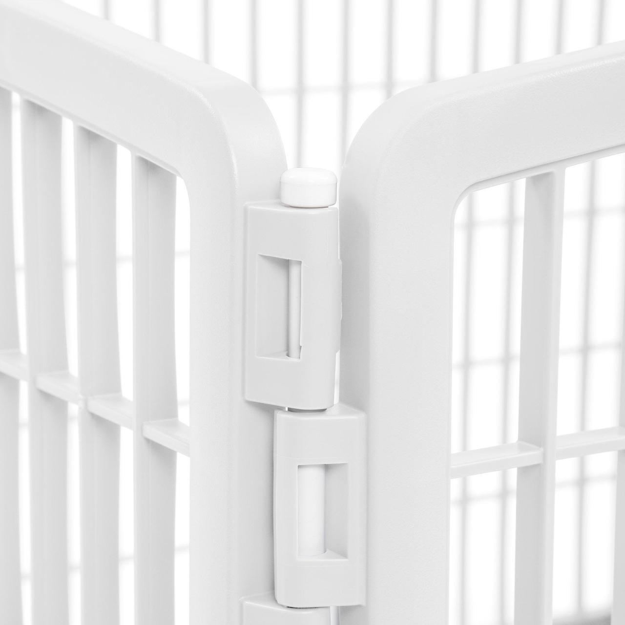 Alt view image 3 of 4 - IRIS 24-inch Exercise 4-Panel Pet Playpen with Door, White