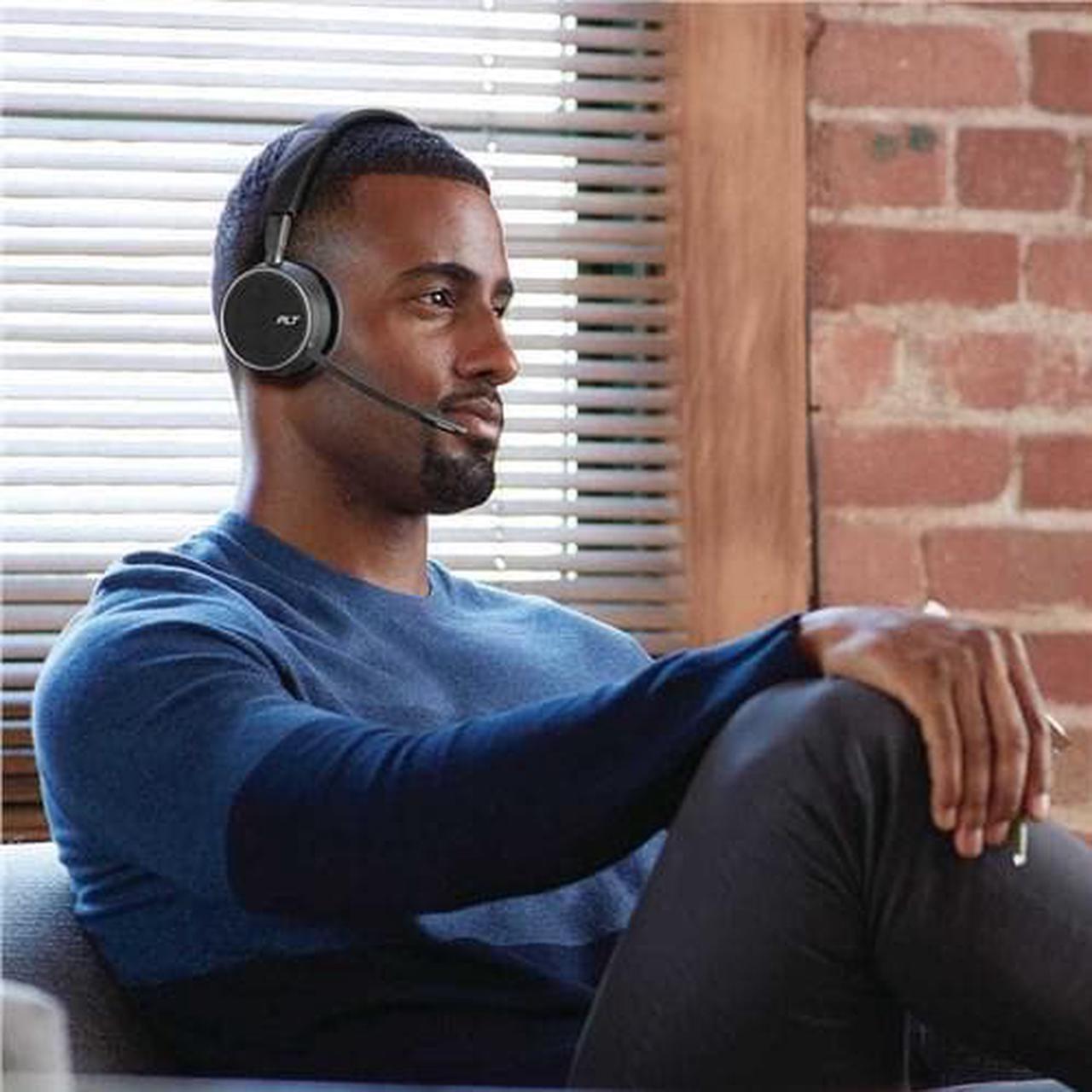 Alt view image 3 of 5 - Plantronics Voyager 4210 UC USB-C Mono Bluetooth Headset  w/On-Call Indicator