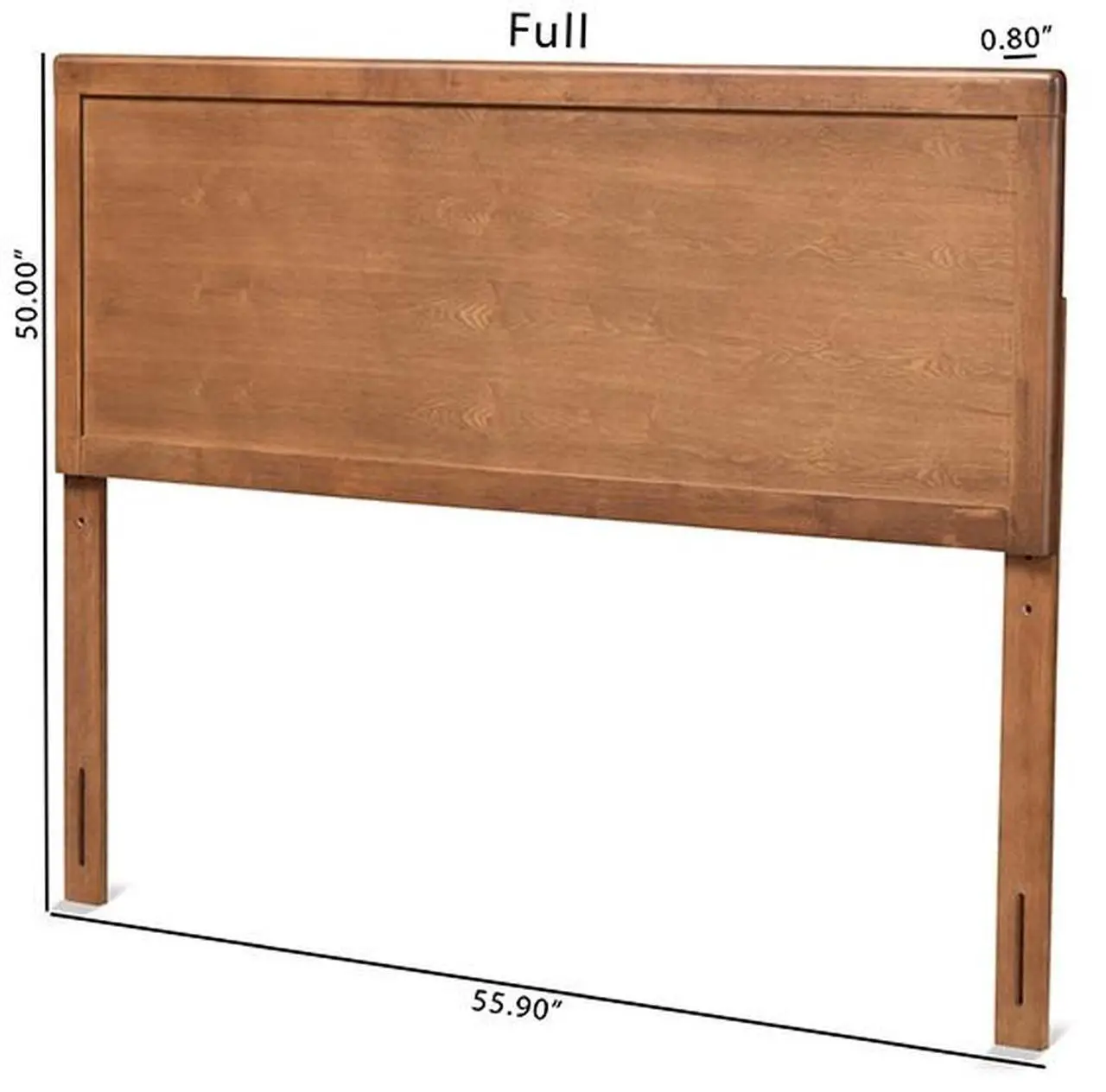 Alt view image 5 of 9 - Baxton Studio Alan Modern and Contemporary Transitional Ash Walnut Finished Wood King Size Headboard
