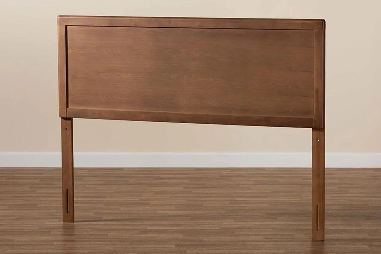 Alt view image 4 of 9 - Baxton Studio Alan Modern and Contemporary Transitional Ash Walnut Finished Wood King Size Headboard