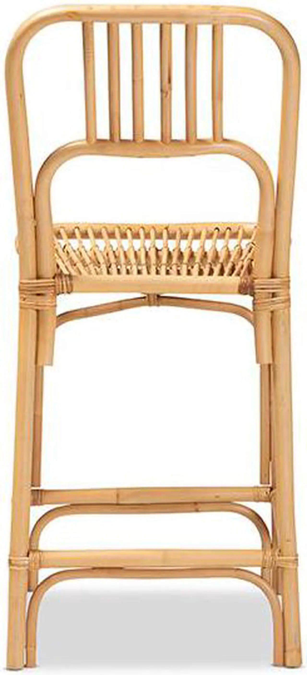 Alt view image 4 of 20 - Baxton Studio Ivora Modern Bohemian Natural Brown Rattan Counter Stool