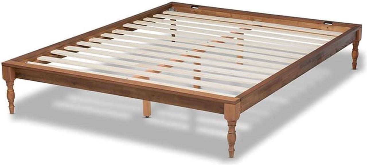 Alt view image 6 of 9 - Baxton Studio Romy Vintage French Inspired Ash Wanut Finished Queen Size Wood Bed Frame