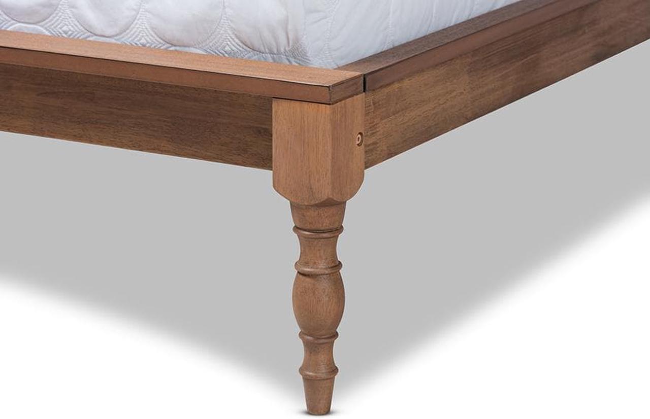 Alt view image 7 of 9 - Baxton Studio Romy Vintage French Inspired Ash Wanut Finished Queen Size Wood Bed Frame