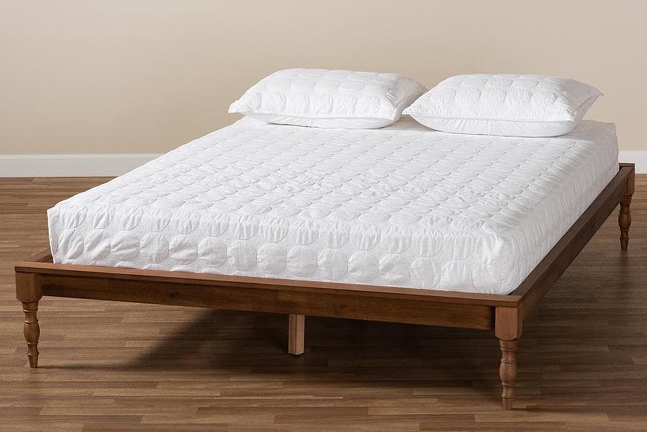 Alt view image 9 of 9 - Baxton Studio Romy Vintage French Inspired Ash Wanut Finished Queen Size Wood Bed Frame