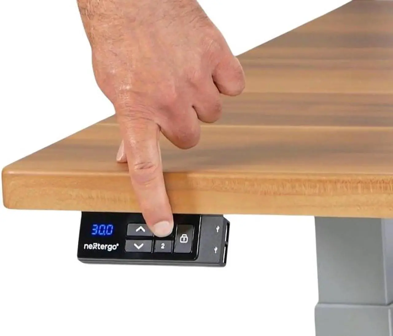 Alt view image 5 of 7 - QualGear Smart Standing Desk - Mobile App Control, Black