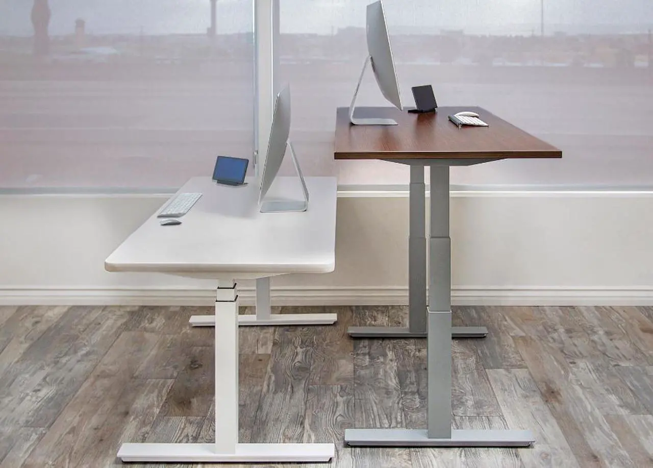 Alt view image 6 of 7 - QualGear Smart Standing Desk - Mobile App Control, Black